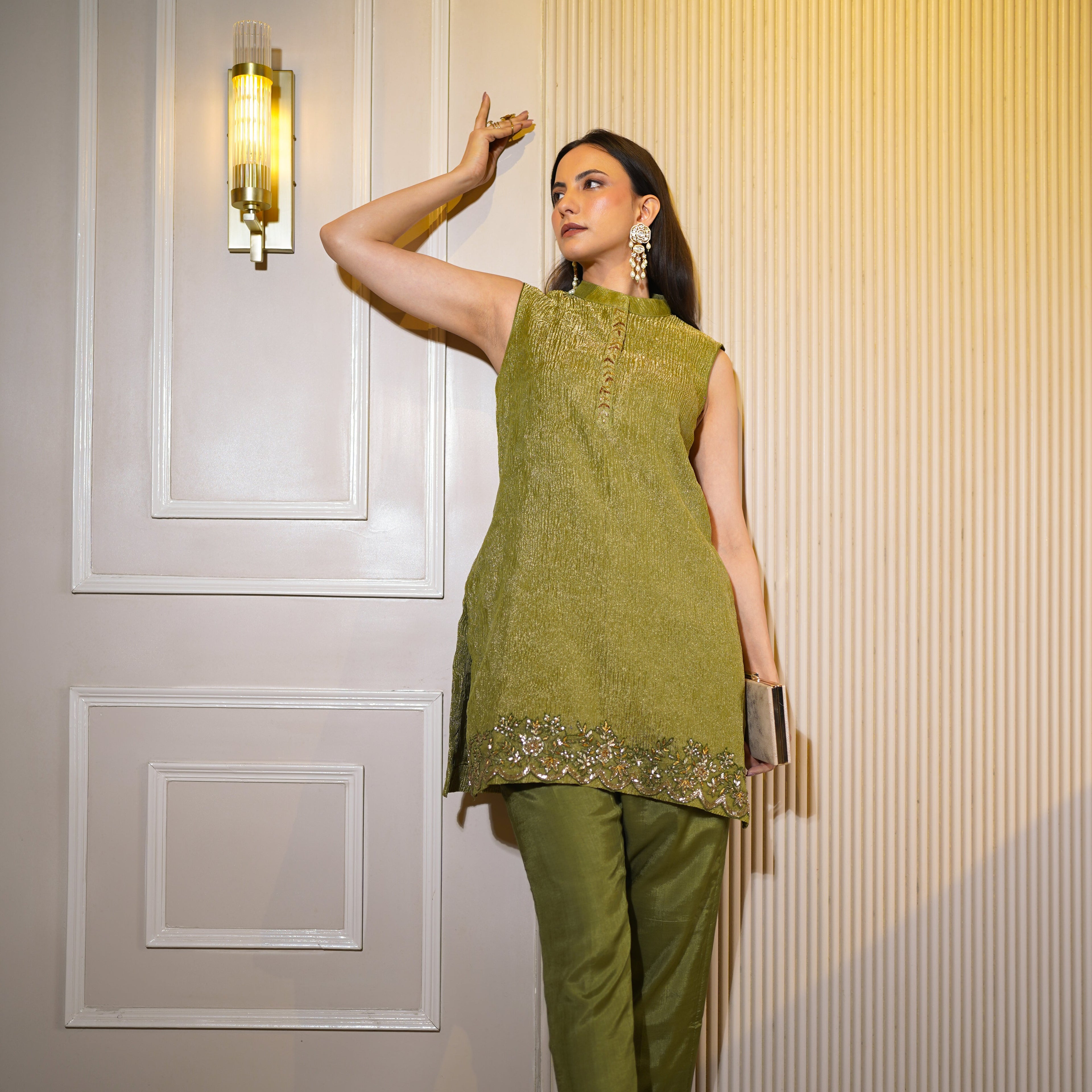 Green Kurta Set