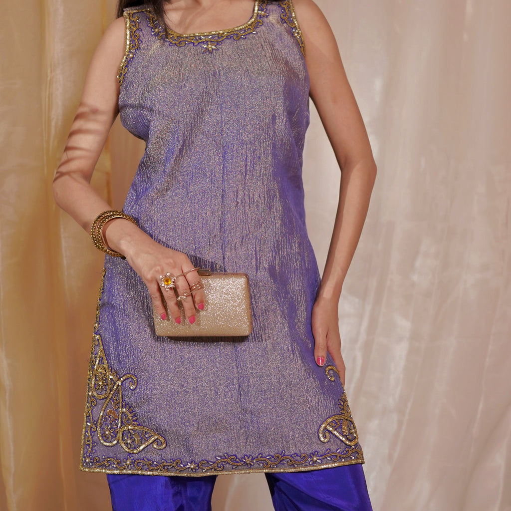 Purple Kurta Set