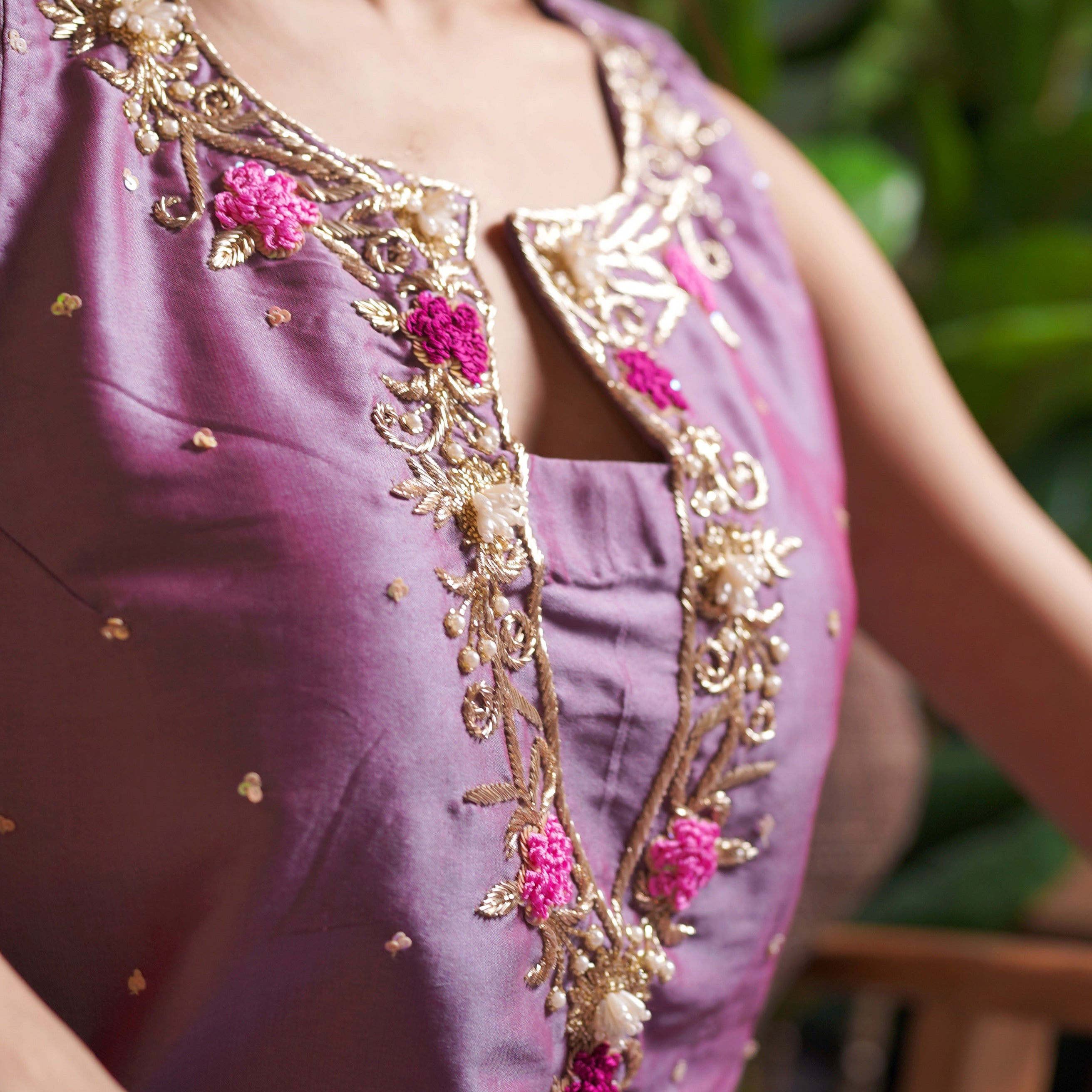 Lilac Silk Set