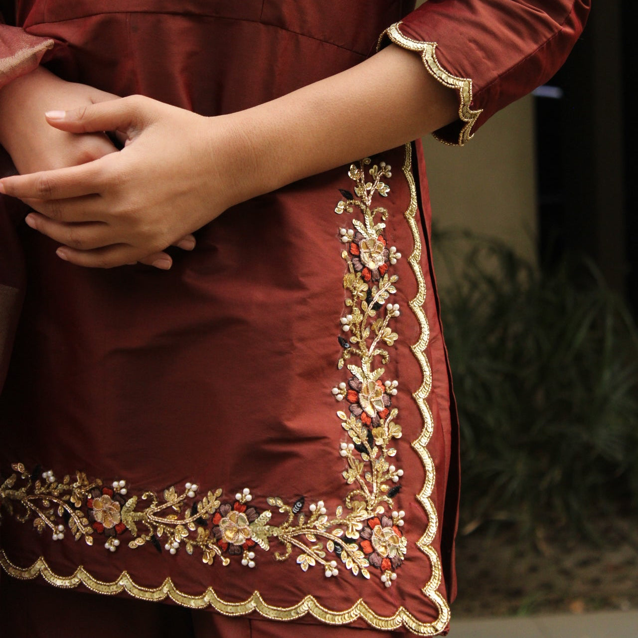 Maroon Suit Set