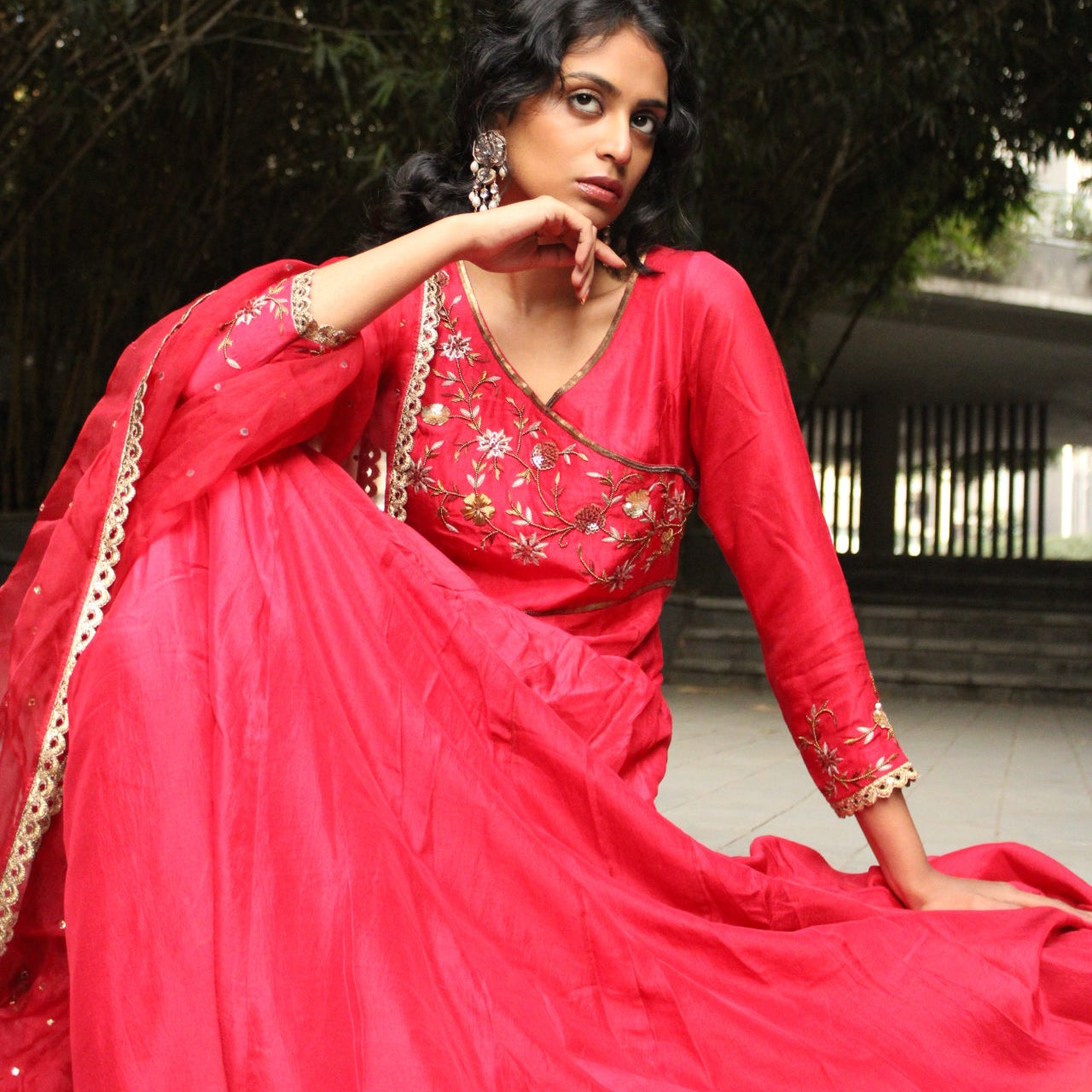 Red Anarkali