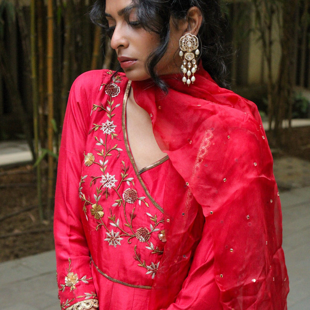 Red Anarkali