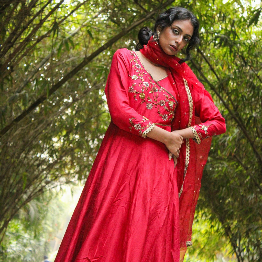 Red Anarkali