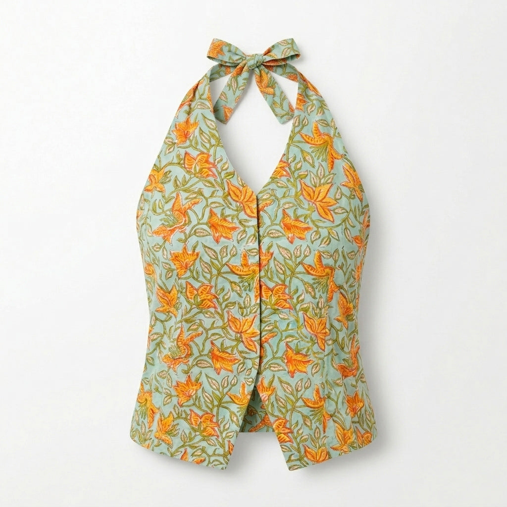 Floral Halter Vest Top